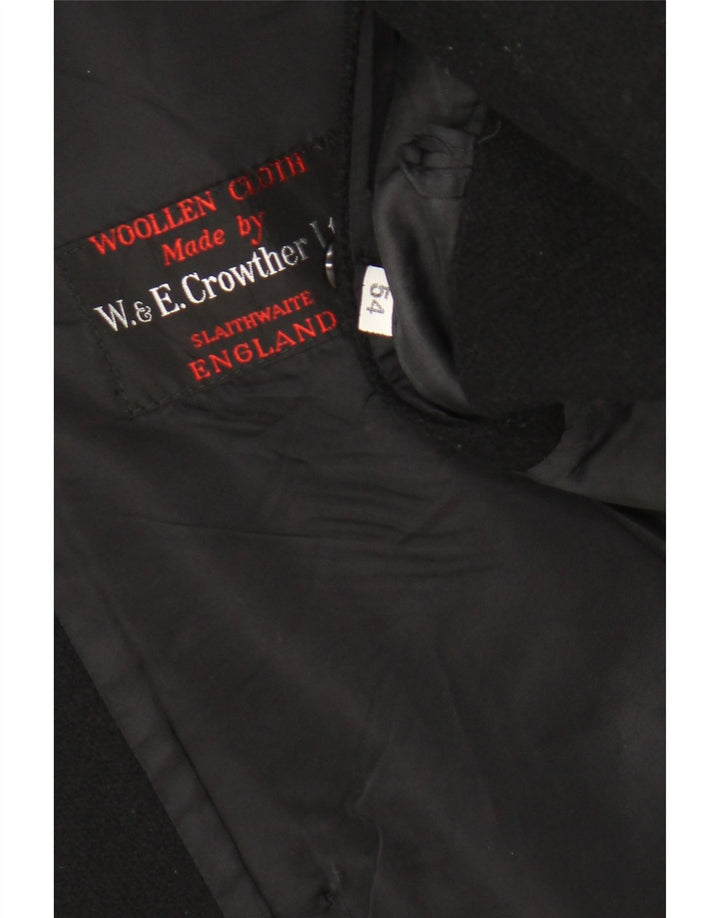 Palton dublu pentru bărbați vintage IT 54 2XL Lână neagră