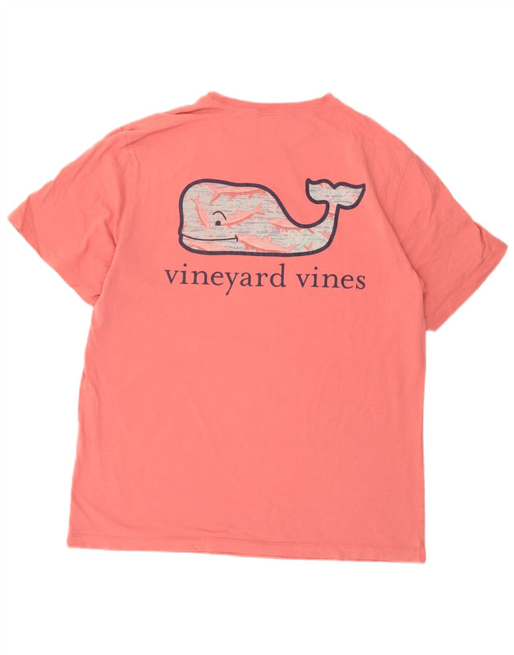 Vineyard Vines Tricou grafic pentru bărbați Top, bumbac roz mediu