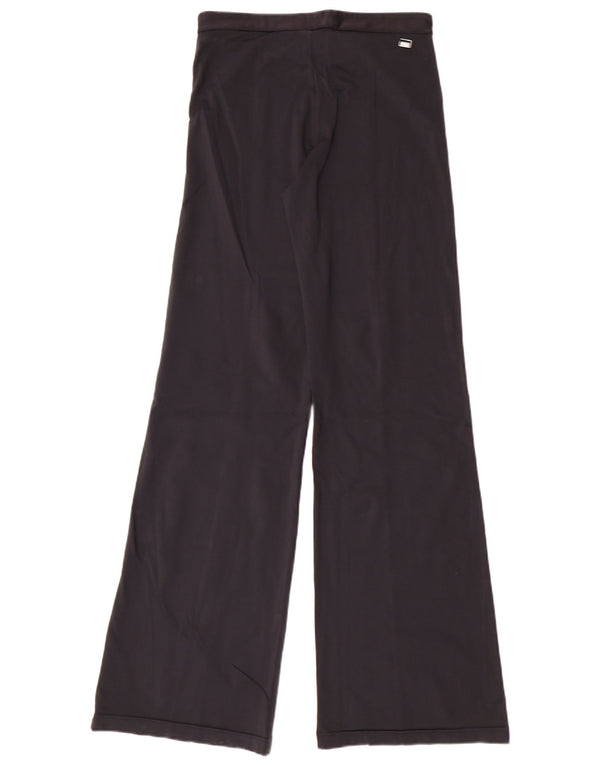 Pantaloni de trening Adidas pentru femei cu picioare largi UK 14 Poliamidă neagră medie