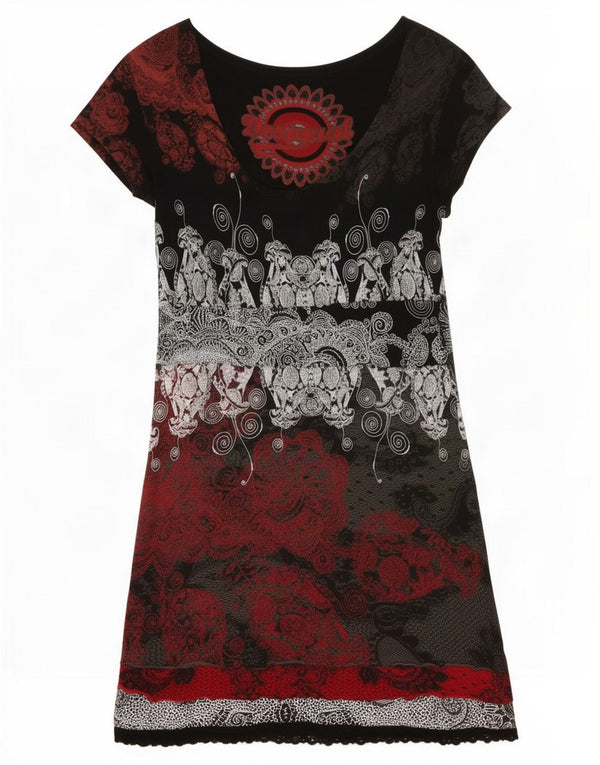 Rochie de bază cu mâneci scurte Desigual pentru femei UK 18 XL, viscoză neagră caisele