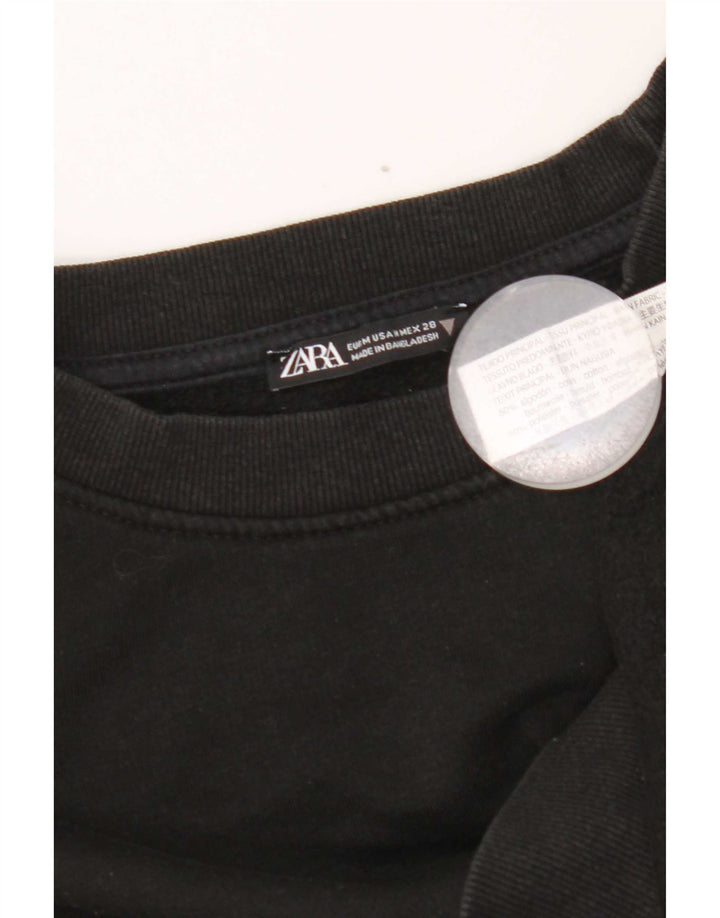Pulover pentru damă Zara Crop Pulover UK 14 Bumbac mediu negru