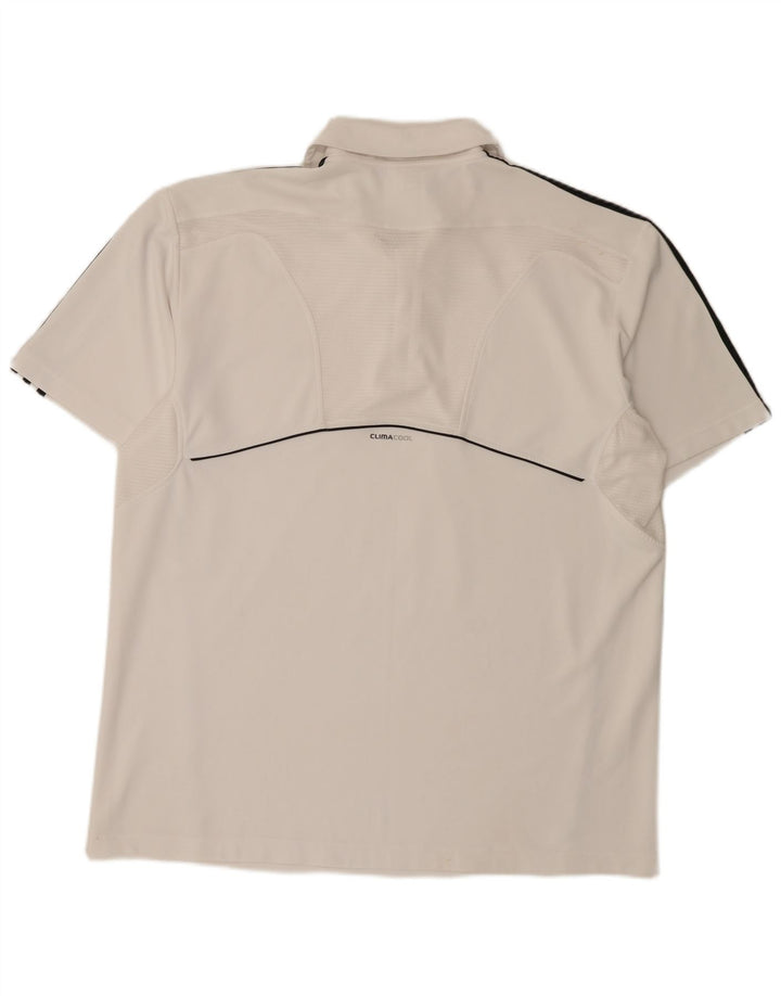 Tricou polo Adidas Climacool XL, alb, poliester