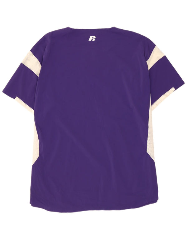 RUSSELL ATHLETIC Tricou pentru bărbați Top mare violet din nailon color bloc