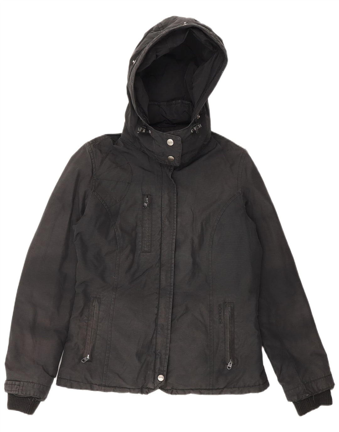 Jachetă căptușită cu glugă Woolrich pentru femei UK 12 Medium Black