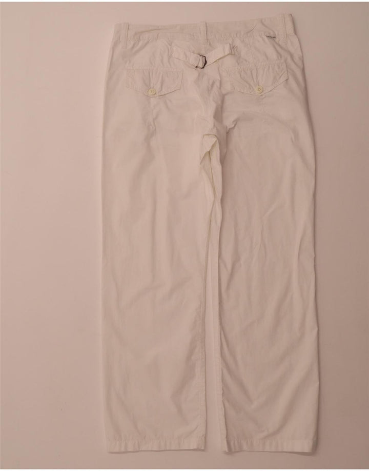 Pantaloni casual drepti CALVIN KLEIN pentru femei W34 L30 bumbac alb