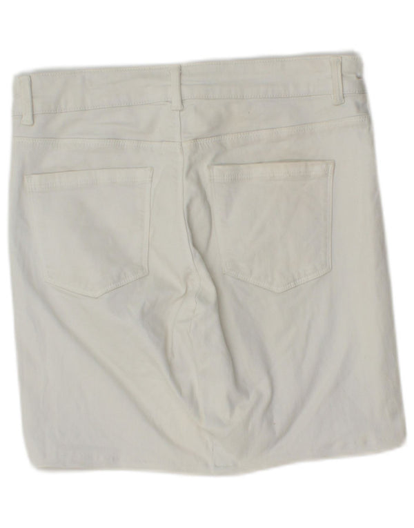 Pantaloni scurți din blugi pentru femei Oasis UK 12 Medium W28 Bumbac alb