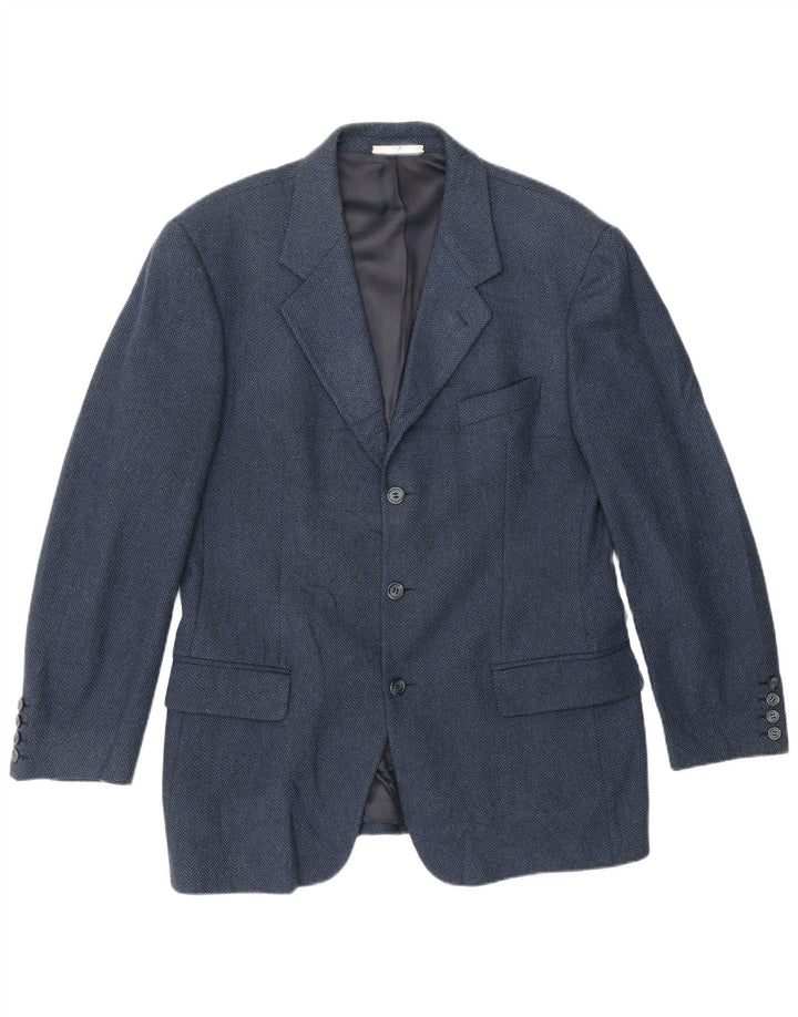 Jachetă Valentino pentru bărbați cu 3 nasturi, UK 38 Medium Bluemarin Herringbone
