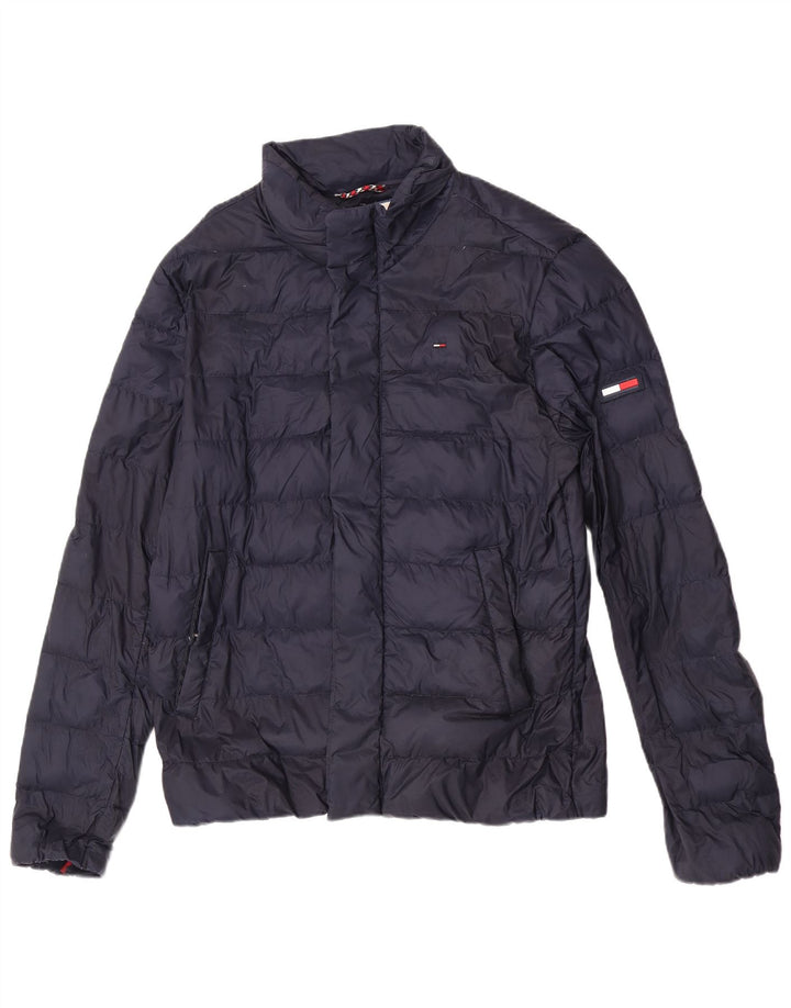 Jachetă căptușită pentru bărbați Tommy Hilfiger UK 36 Poliamidă mică bleumarin