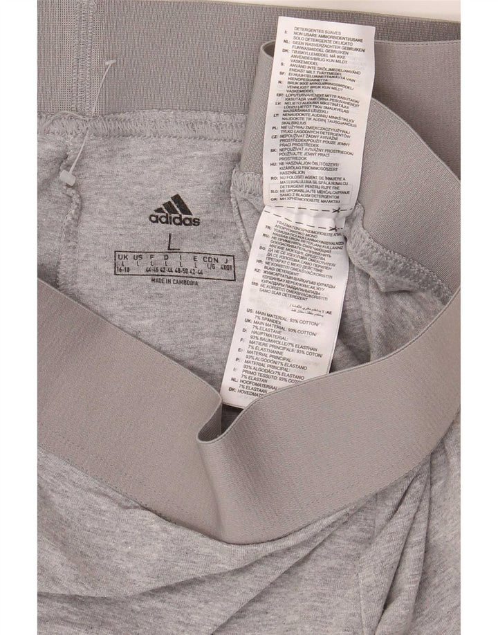 Leggings pentru femei Adidas UK 16/18 mare bumbac gri