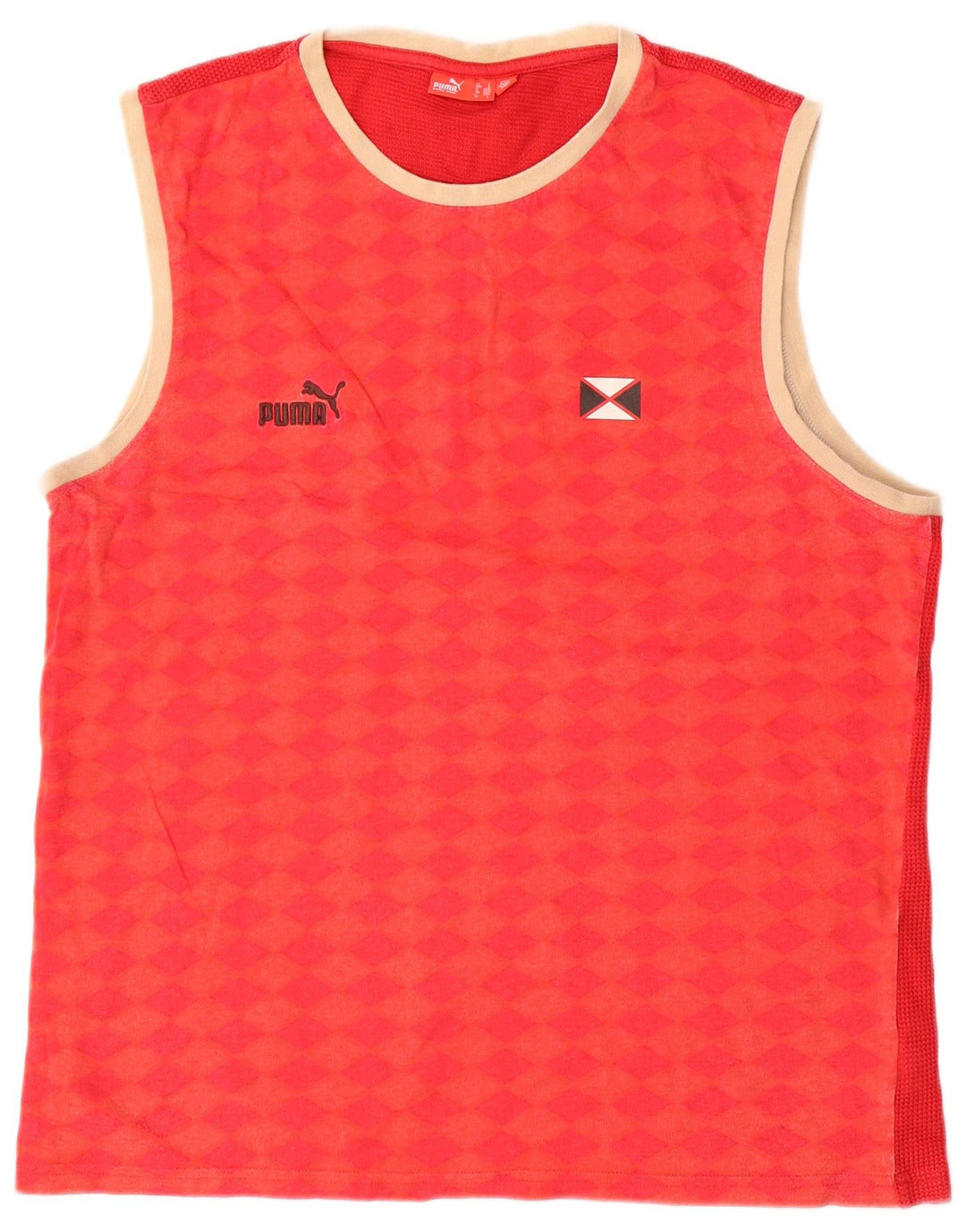 Vestă grafică pentru bărbați Puma, mare, roșu, bumbac geometric