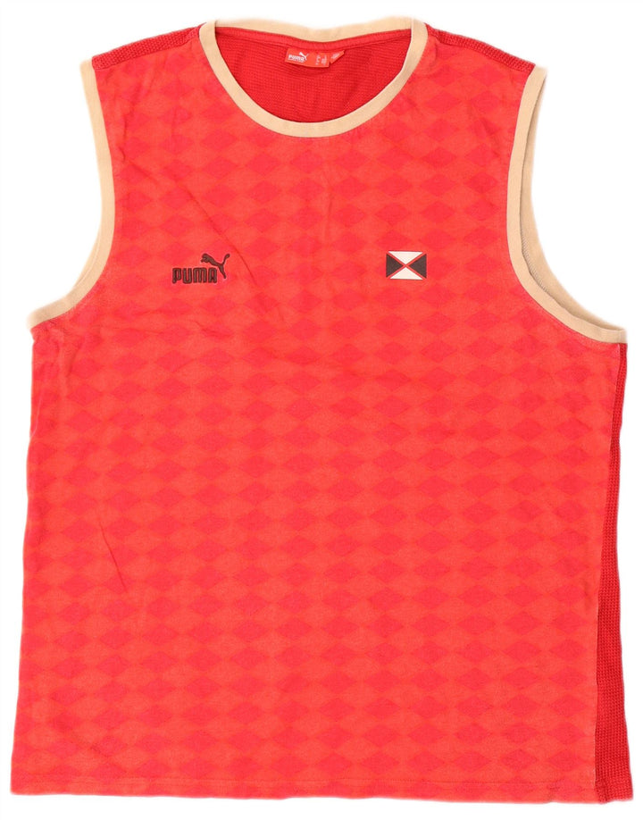 Vestă grafică pentru bărbați Puma, mare, roșu, bumbac geometric