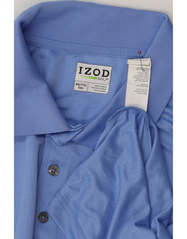 Cămașă polo IZOD pentru bărbați, 2XL, poliester albastru