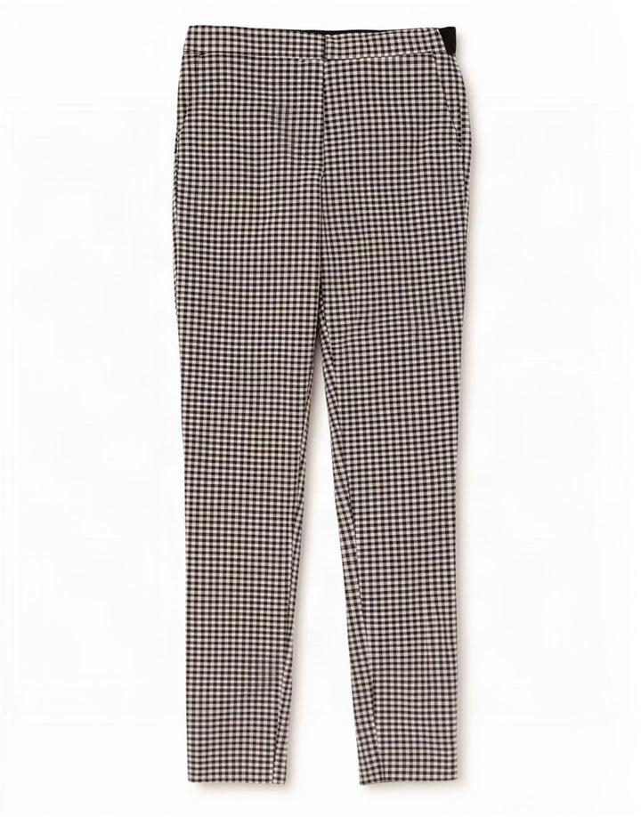 Pantaloni chino slim pentru femei Zara Mici L27 L27 Negru Gingham
