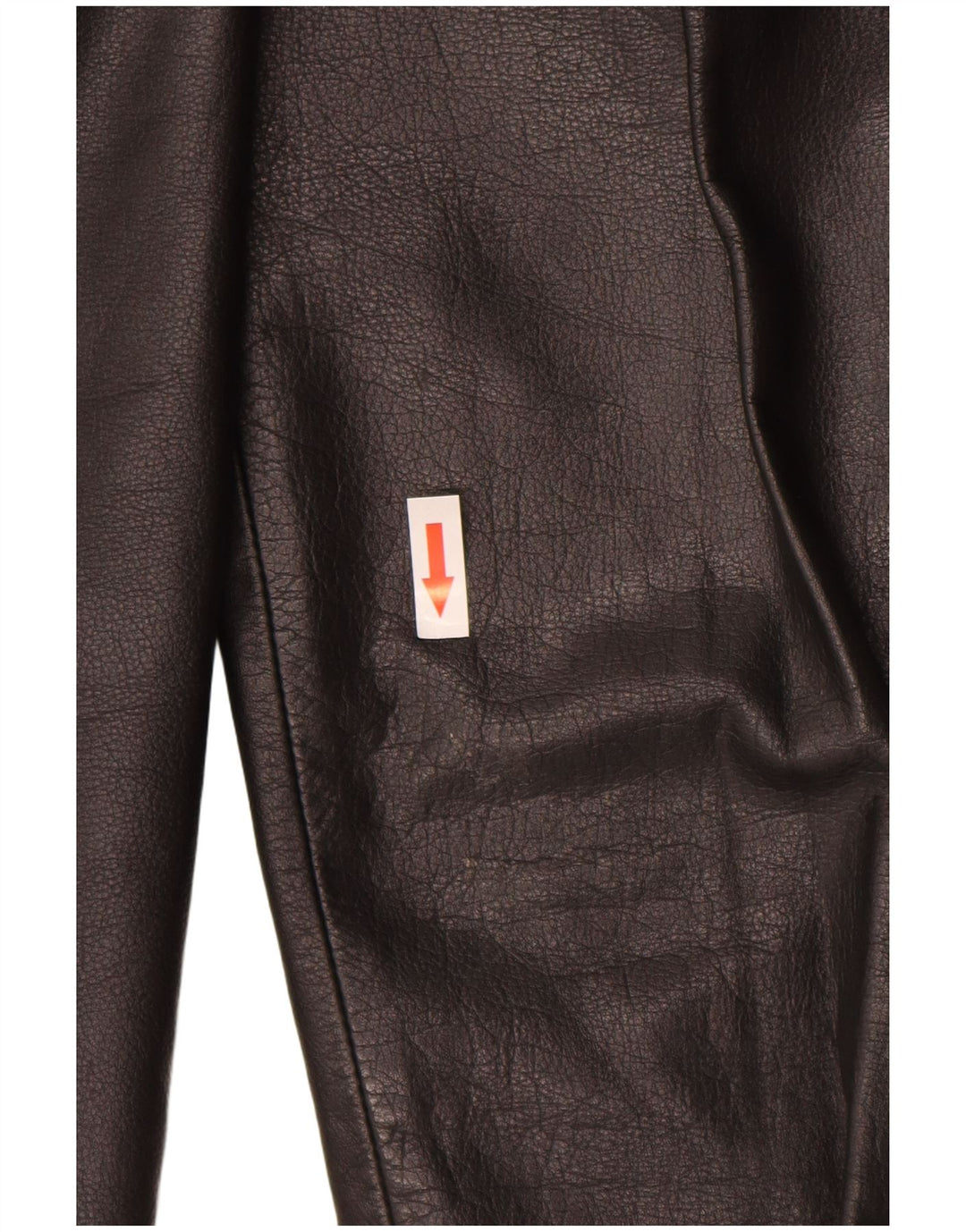 Pantaloni drepți din piele vintage pentru femei W36 L31 negri
