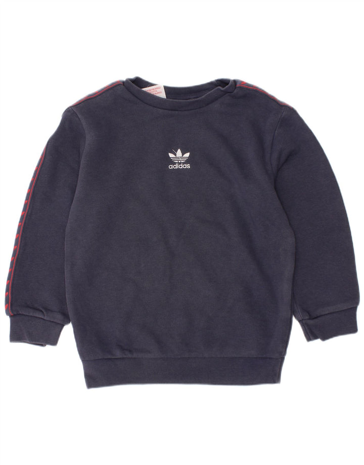 Adidas Băieți Pulover Grafic Pulover 2-3 Ani Bleumarin Bumbac