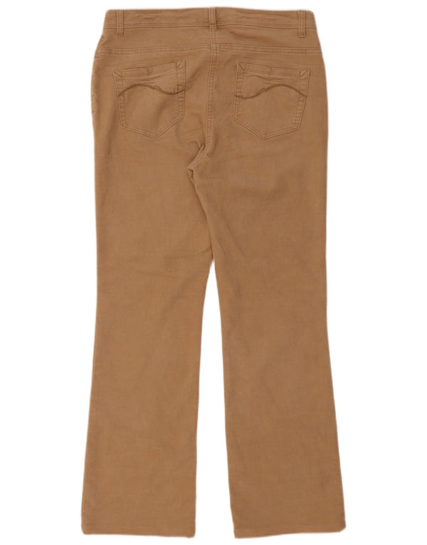 Pantaloni din velur pentru femei Marks & Spencer UK 12 Medium W32 L29 Bej