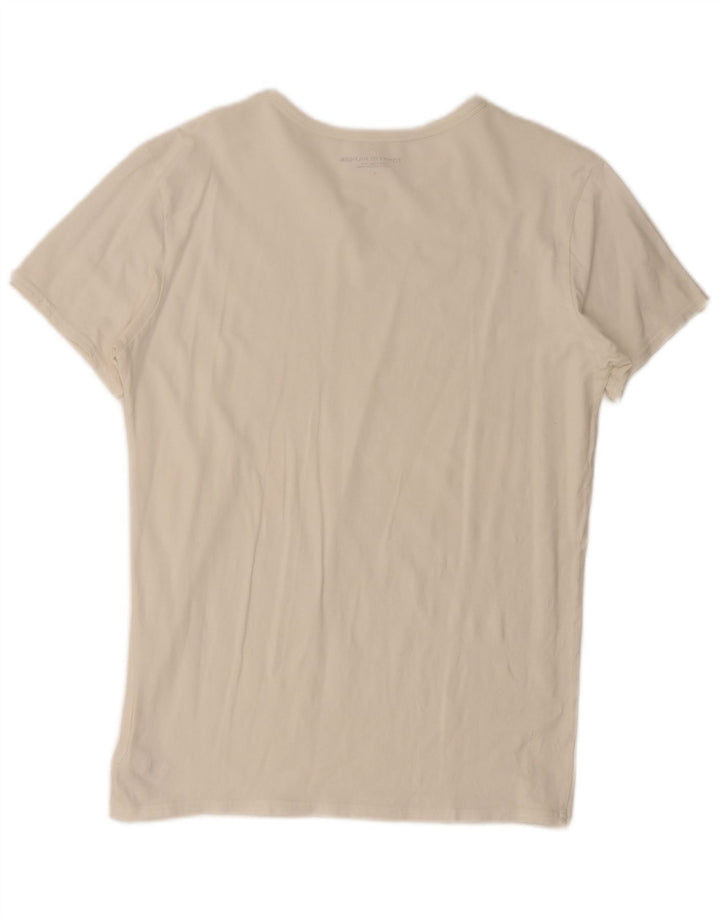 Tricou Tommy Hilfiger pentru bărbați Top mare din bumbac alb