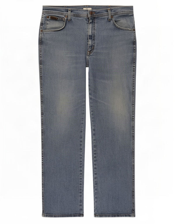 Blugi drepti Wrangler pentru bărbați Texas Stretch W38 L32 Bumbac albastru