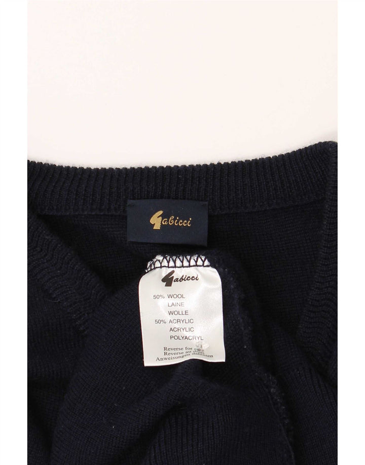 Gabicci Pulover cu decolteu în V pentru bărbați 2XL Lână bleumarin