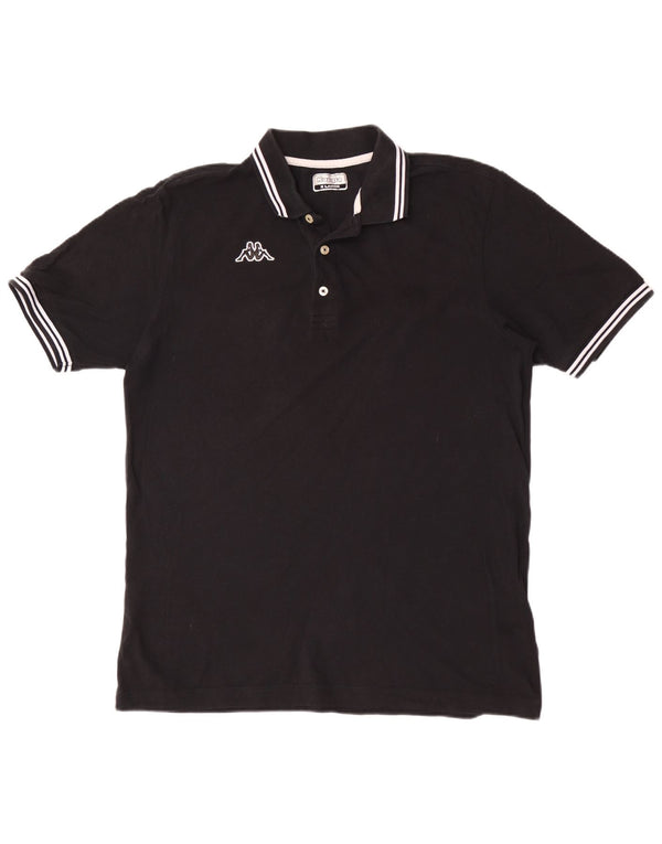 Cămașă polo pentru bărbați Kappa XL, bumbac cu dungi negre