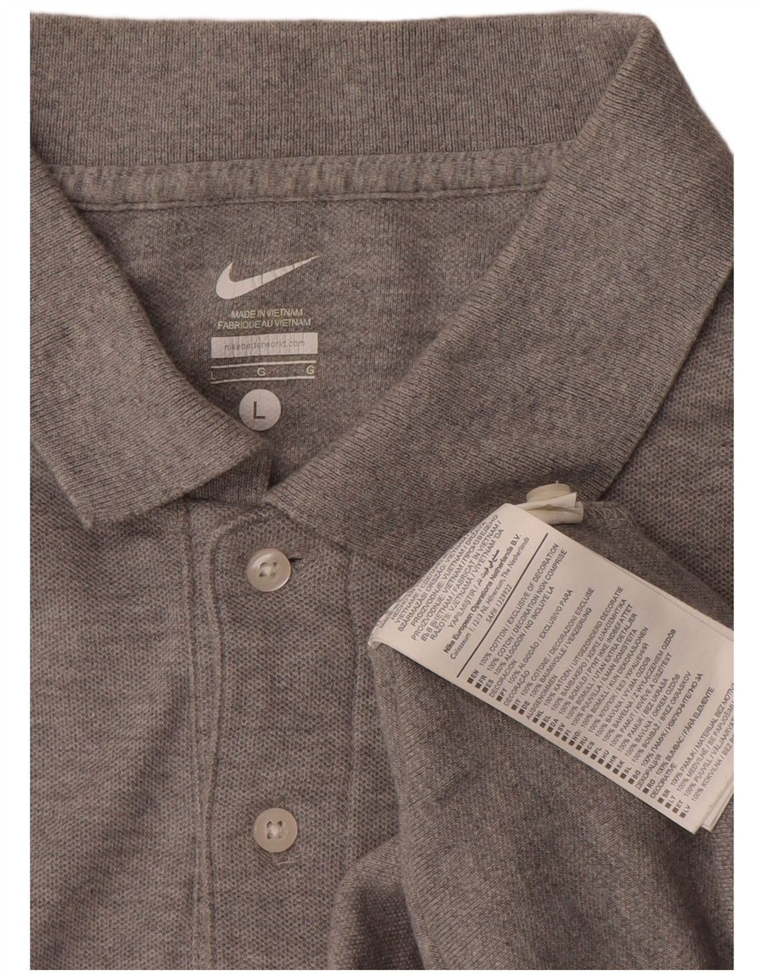 Tricou polo NIKE pentru bărbați, mare, gri, bumbac