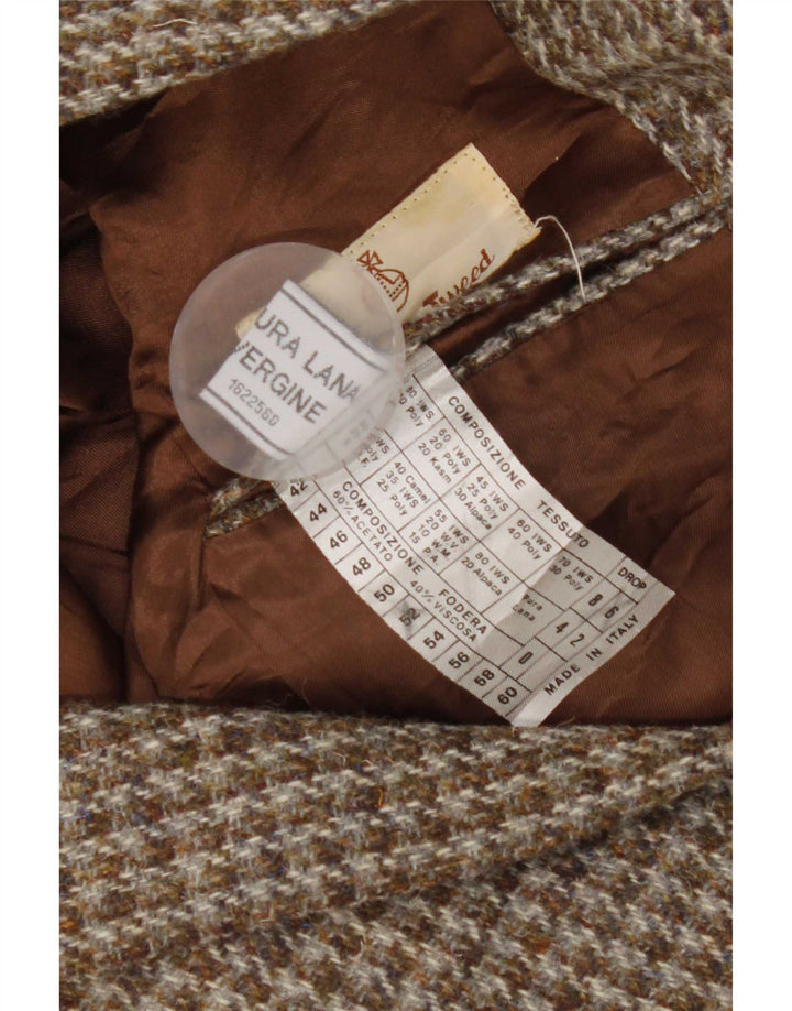 Jachetă pentru bărbați Harris Tweed cu 2 nasturi, UK 42 XL, maro, picior de gală