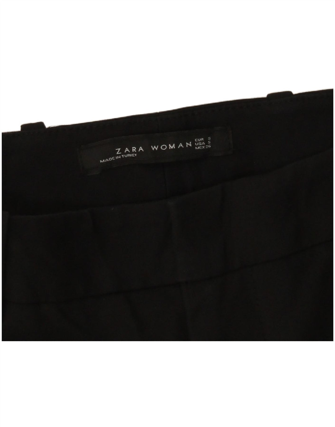 ZARA Womens Slim Chino Trousers Small W26 L27 Black