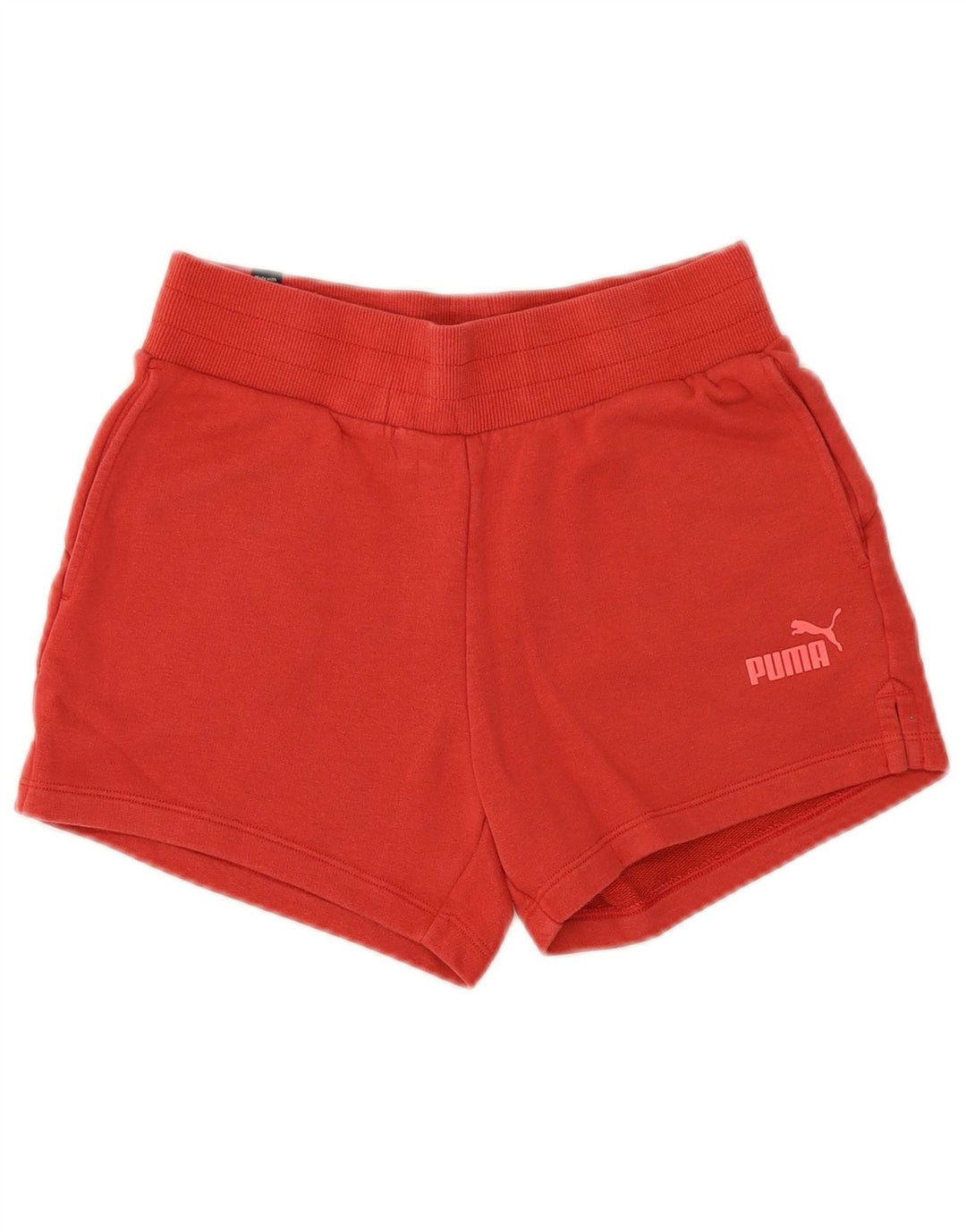 PUMA Womens Sport Shorts UK 10 Small  Red Cotton