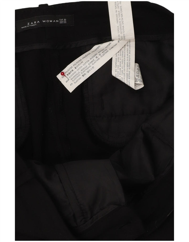 Pantaloni chino slim pentru femei Zara XL W32 L26 Poliester negru