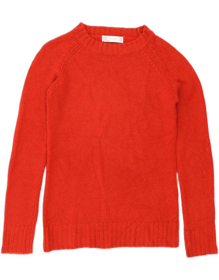 Pulover pentru femeie Zara cu gâtul barca UK 12 Medium Red