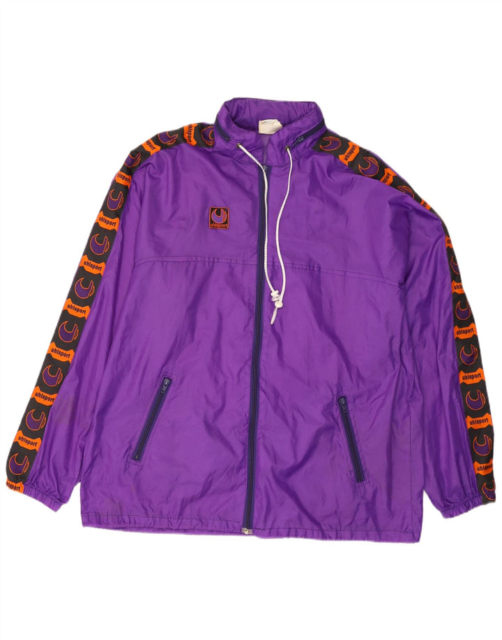 Jachetă de ploaie grafică pentru bărbați Uhlsport UK 40 mare, violet, poliamidă color bloc