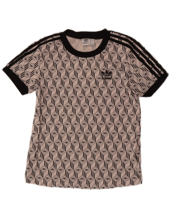 Tricou grafic Adidas pentru femei Top UK 10 Small Off White Bumbac