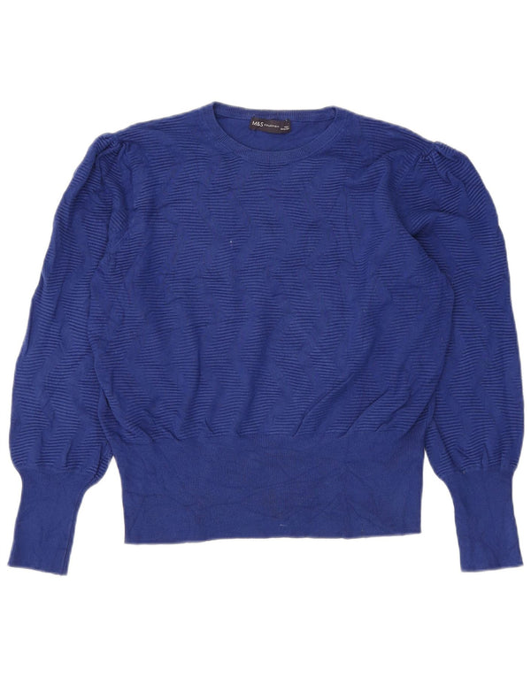 Pulover pentru femei Marks & Spencer Crop Crew Deck Pulover UK 16 Mare Bleumarin