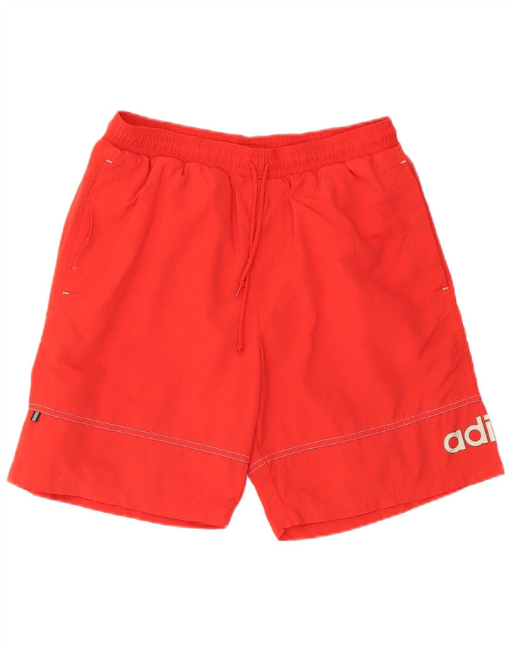 Pantaloni scurți de înot grafic pentru bărbați Adidas, poliester roșu mediu
