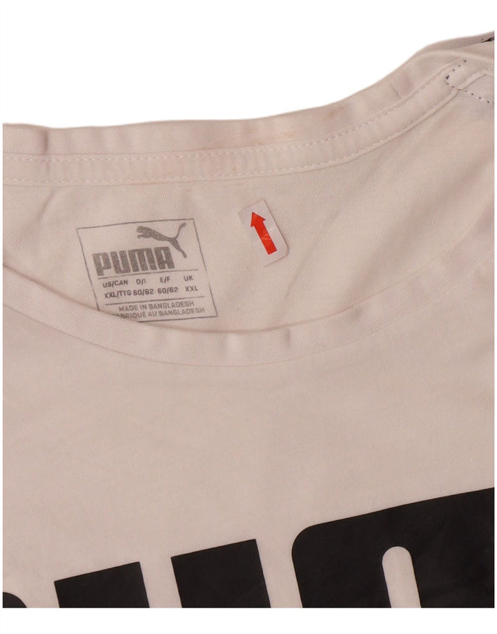 Tricou grafic PUMA pentru bărbați Top 2XL bumbac alb