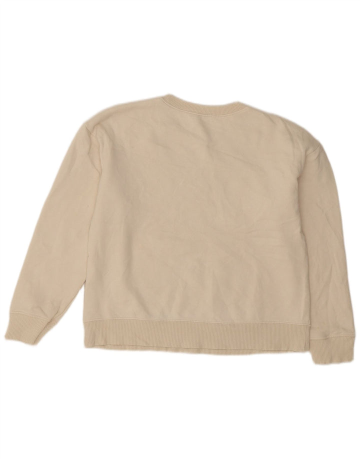 Pulover supradimensionat cu grafic pentru femei Zara UK 10 Small Off White
