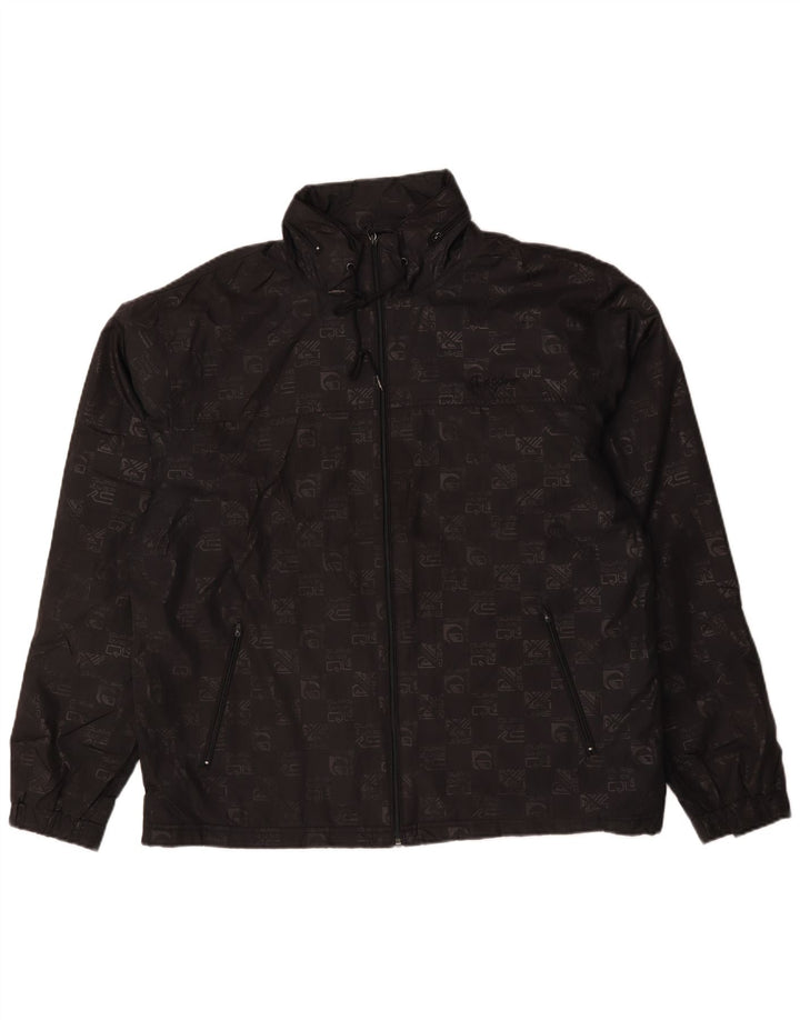 Jachetă de trening cu glugă Quiksilver pentru bărbați, XL, poliester negru