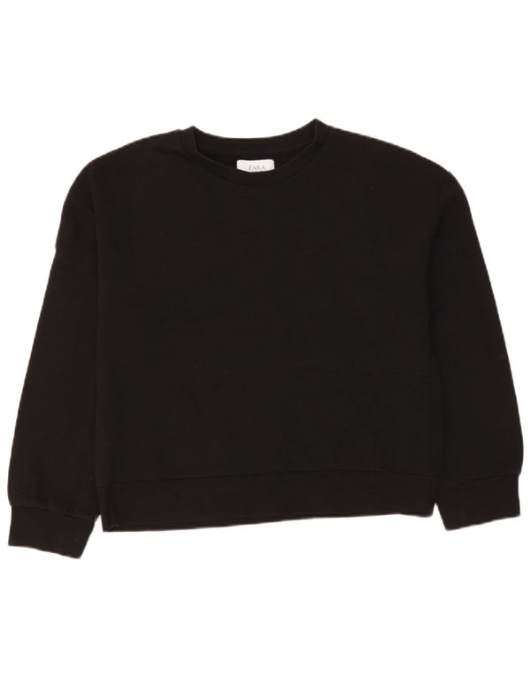 Pulover supradimensionat pentru femei Trafaluc Zara UK 10 Bumbac negru mic