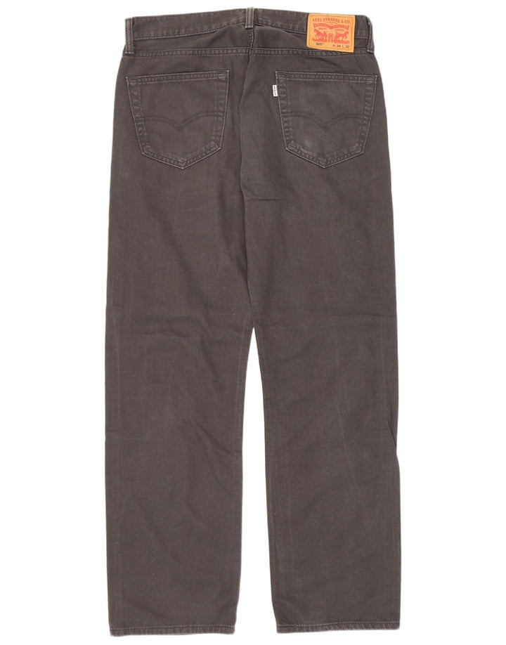 Blugi drepti pentru bărbați Levi's 505 W34 L32 bumbac gri