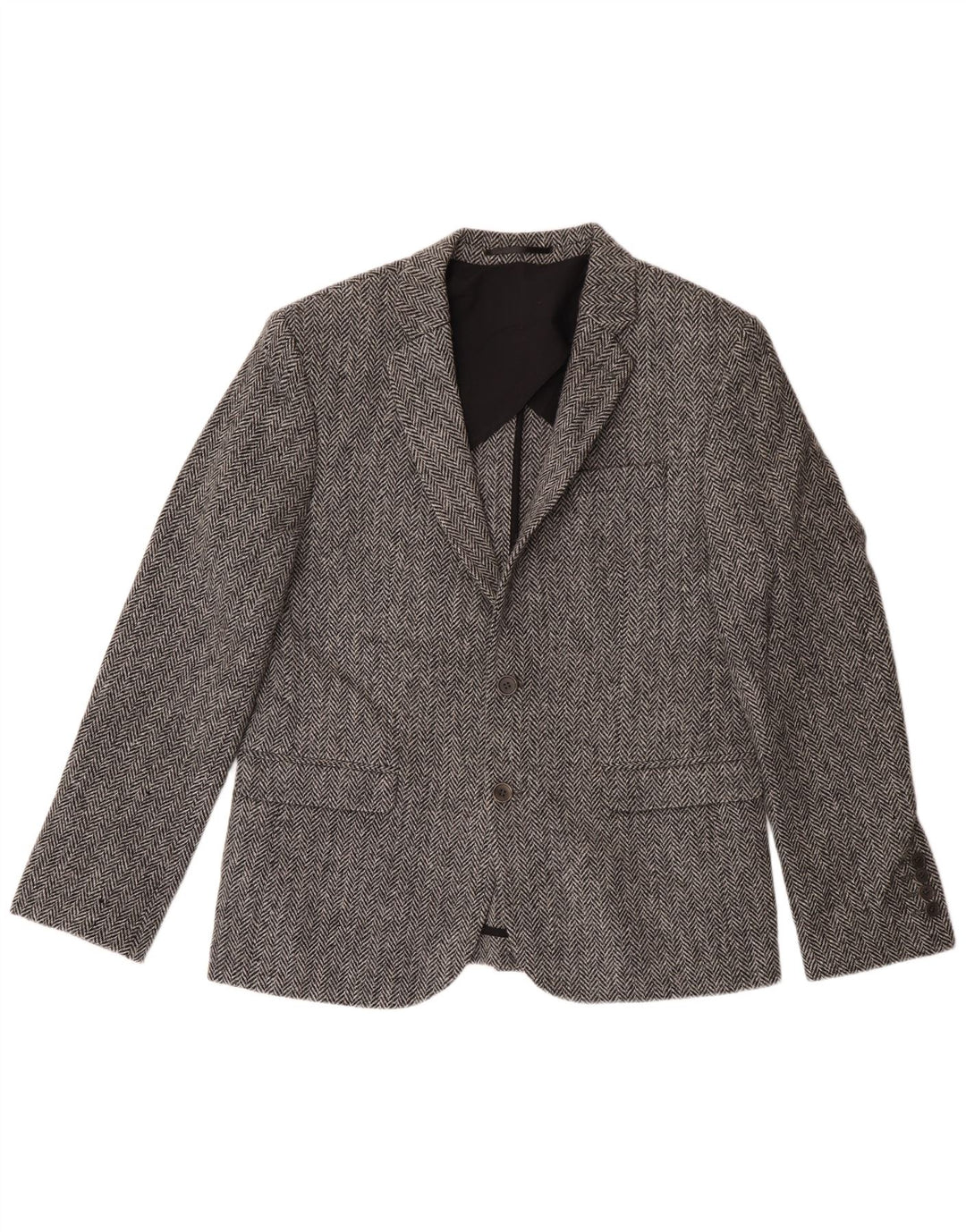 Jachetă pentru bărbați Asos Harris Tweed, slim fit, UK 42 XL, gri Herringbone