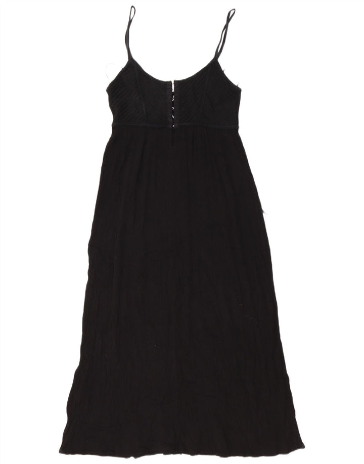 Rochie de soare maxi pentru femei Zara UK 12, bumbac mediu negru