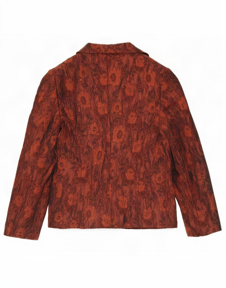 Giulia Galanti Jachetă Blazer pentru Damă cu 2 Nasturi IT 48 XL Maro Floral