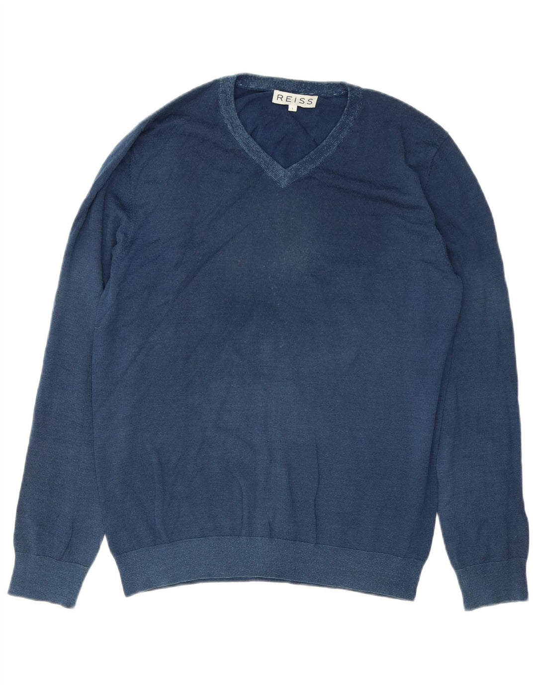Pulover pentru bărbați Reiss cu decolteu în V, mare, bleumarin