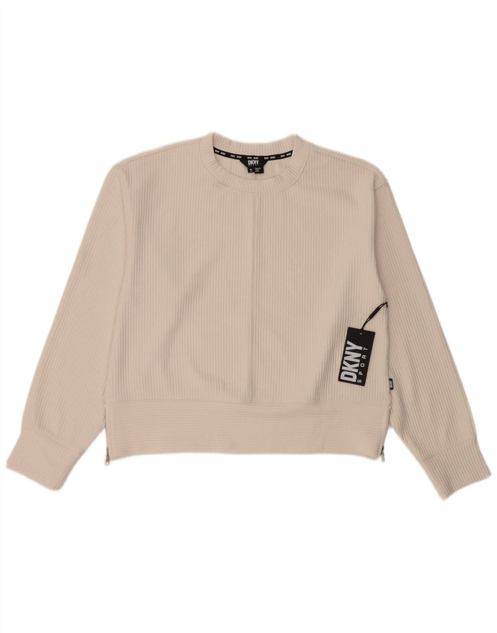 Pulover Dkny pentru femei UK 14 Poliester alb mediu