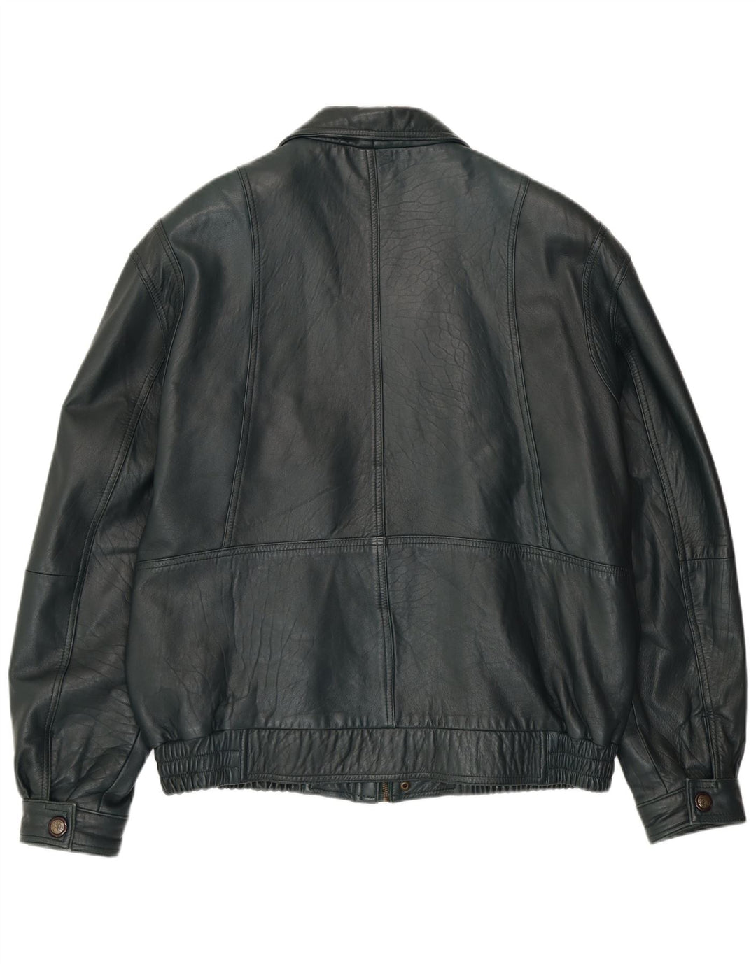 Jachetă de piele pentru bărbați VINTAGE EU 56 3XL din piele verde