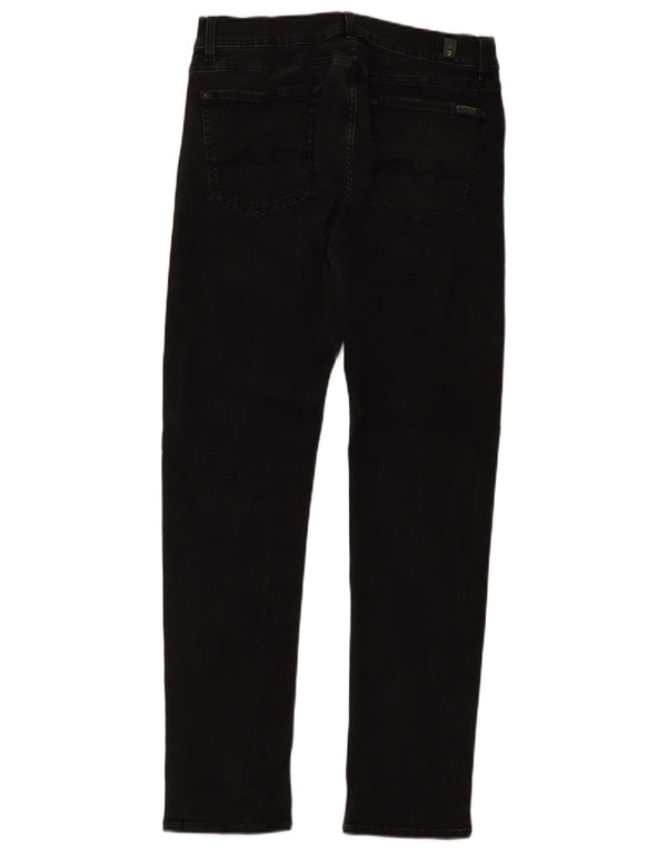 7 For All Mankind Blugi subțiri pentru bărbați L34 L32 Bumbac negru