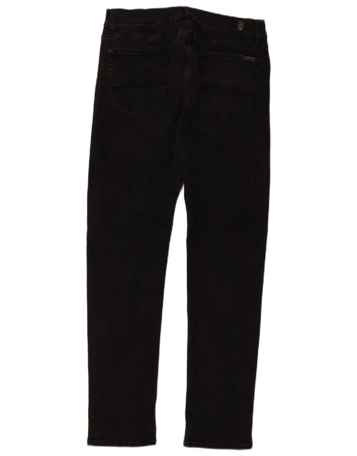 7 For All Mankind Blugi subțiri pentru bărbați L34 L32 Bumbac negru