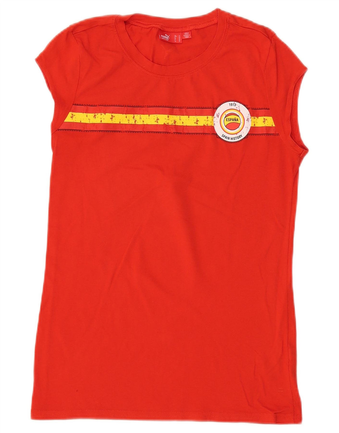 Tricou grafic PUMA Espana pentru femei Top UK 12 Bumbac roșu mediu
