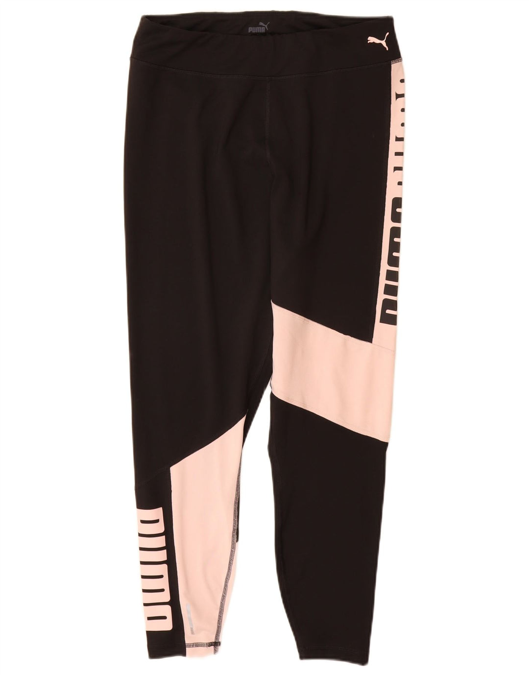 Leggings crop grafic PUMA pentru femei UK 14, mare, negru, bloc de culoare