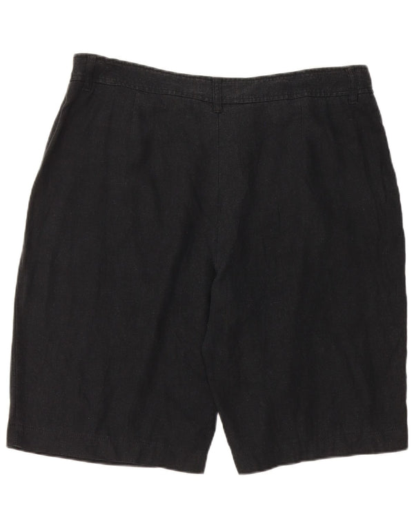 Marks & Spencer Pantaloni scurți casual pentru femei UK 16 Large W34 Black Linen